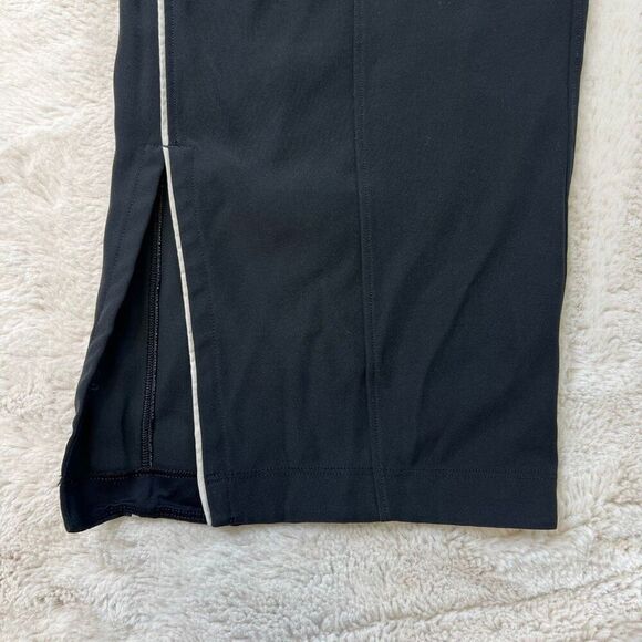 Lululemon On The Right Track Womens Pants Black Loose Fit Slit Hem Size 10 - Picture 5 of 11